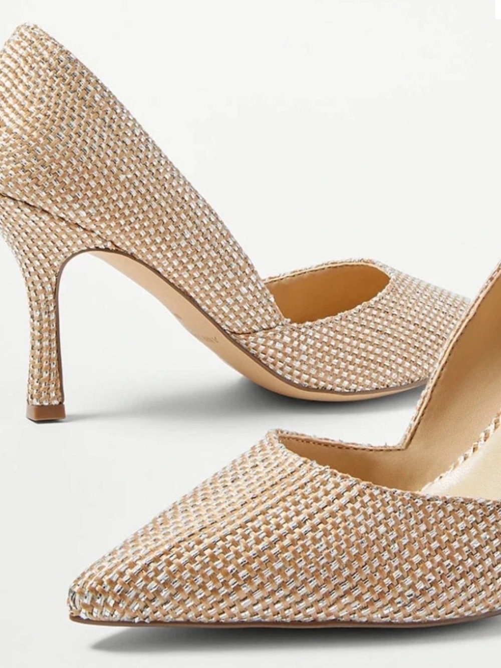 NIB Ann Taylor Azra Metallic Linen Pumps 8.5